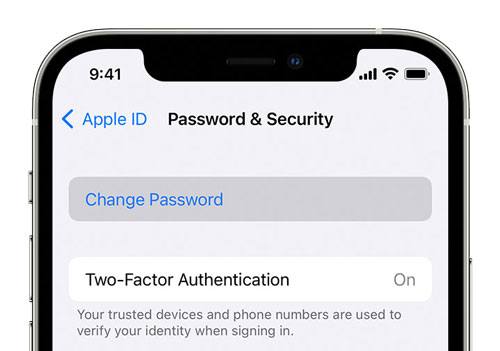 find my apple id password via phone settings