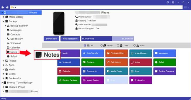 send notes from iphone to ipad via iexplorer
