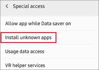 disable the install unknown apps feature on your phone