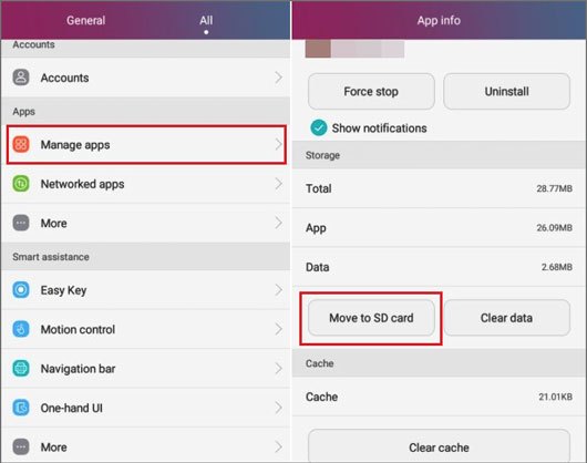 directly move apps to sd card on huawei