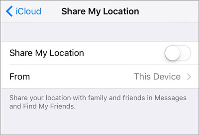 turn off the share my location feature on ios