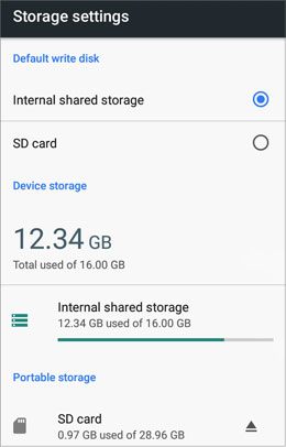 check and release internal storage on android if whatsapp restoring process is stuck
