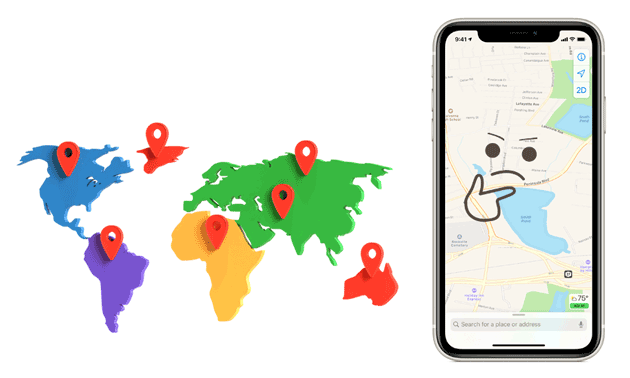 how to change location on iphone