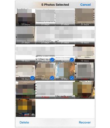check the recently deleted album on your iphone if your photos disappear from camera roll
