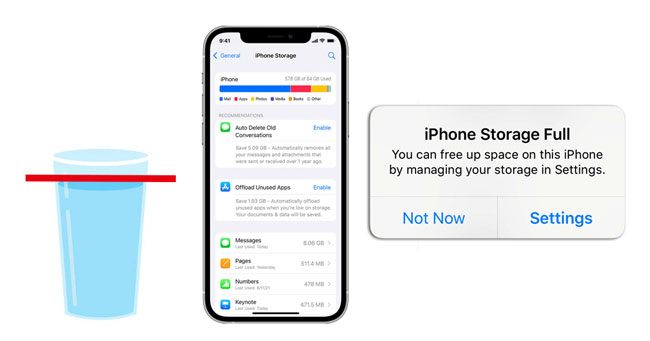 iphone storage full