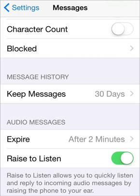 delete message history from iphone to free up space
