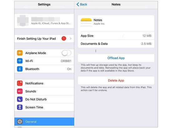manually offload an app to save memory on your iphone