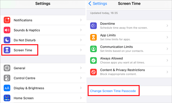 how to get rid of screen time without password