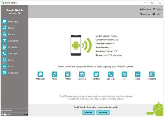 use the android to iphone transfer software to move data