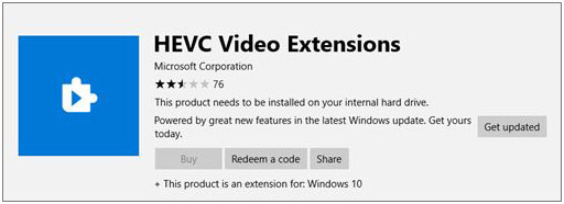 download hevc video extension