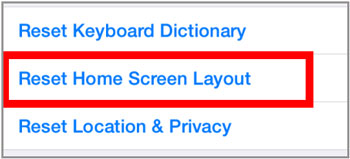reset the home screen layout when you lost videos from iphone