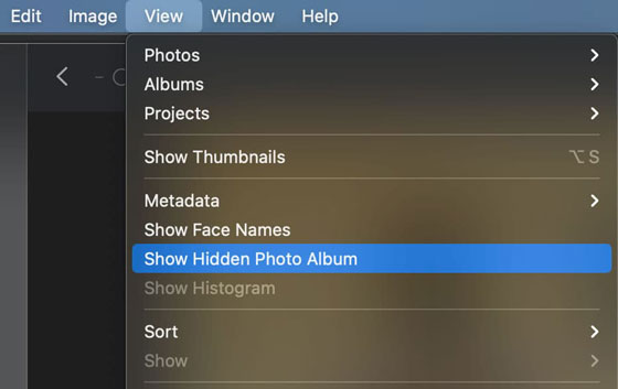unhide videos from photo album on mac