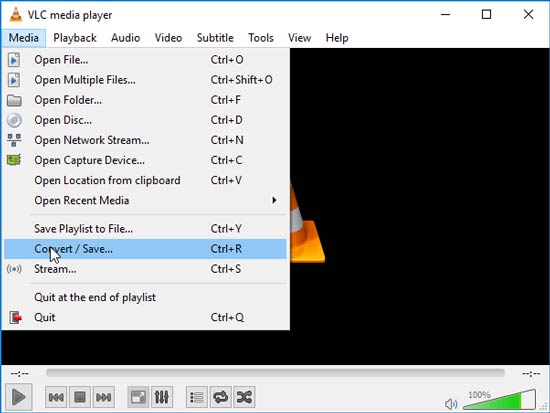 how to compress a video file using vlc