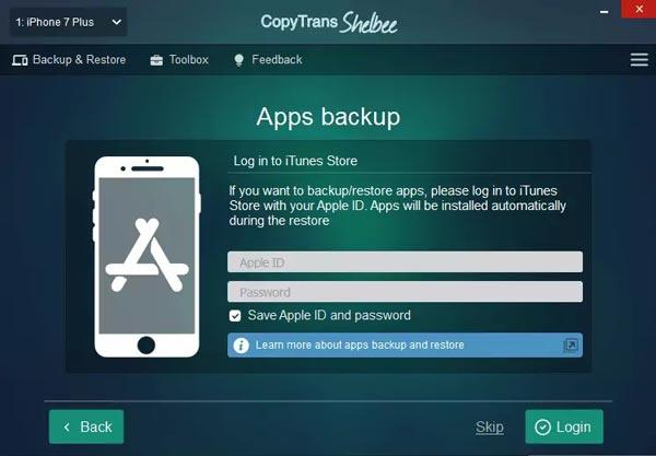 use copytrans backup software for ipad data