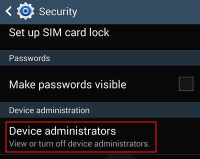 disable android device administrators