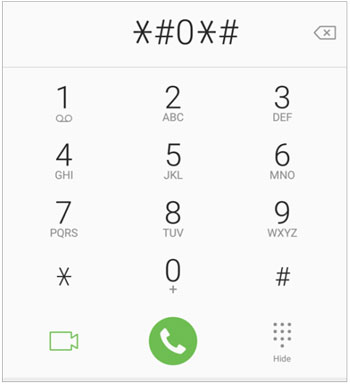 test the phone screen with the diagnostic test