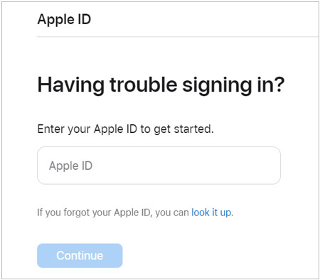 unlock icloud account without iphone number via iforgot apple website