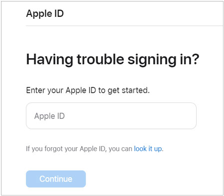 recover appple icloud password on iforgot website