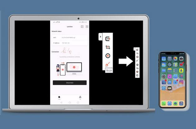 control the mirrored device in letsview