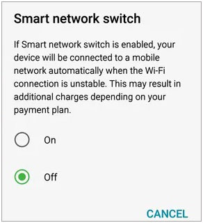 turn off the smart network switch