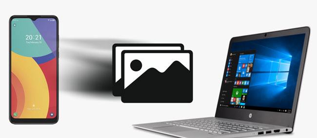 how to transfer pictures from alcatel phone to computer