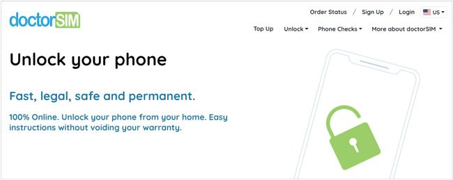 use doctorsim to unlock code for iphone