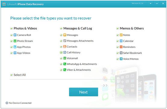 gihosoft iphone photo recovery program