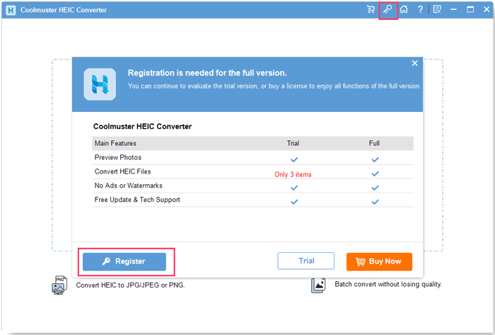 register coolmuster heic converter