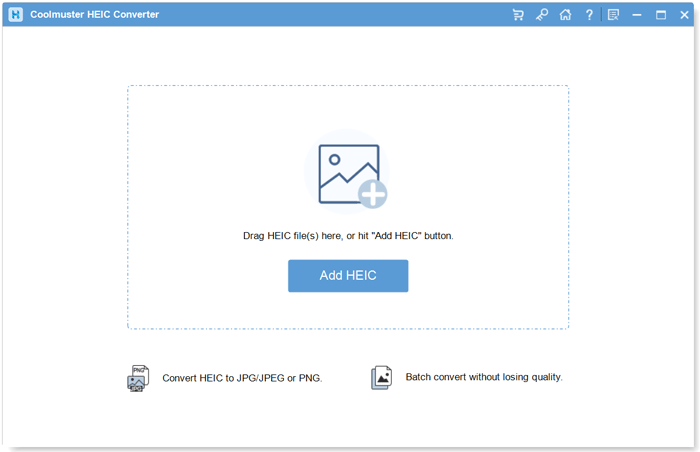 heic converter main interface