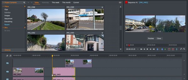 how to make a split screen video using lightworks