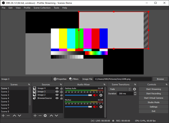 capture mp4 videos with open broadcaster software