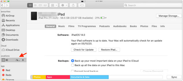 restore disabled ipad without itunes via finder