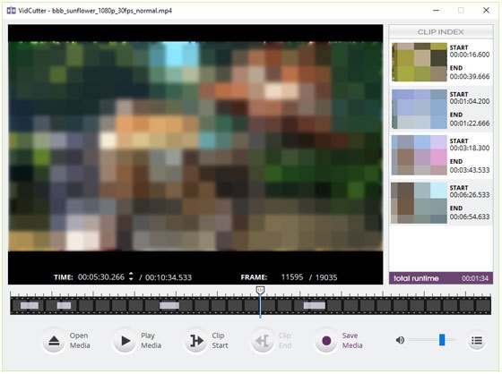 edit mov videos via vidcutter