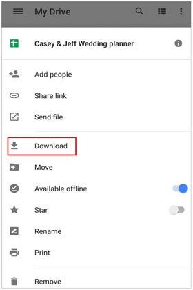 click download to transfer files from mac to android