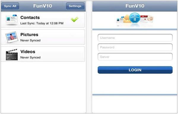 use funv10 iphone backup app to back up your contacts