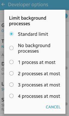 choose no background process to speed up android phone