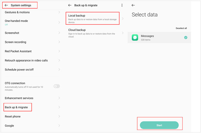 restore lost data from oneplus via local backup
