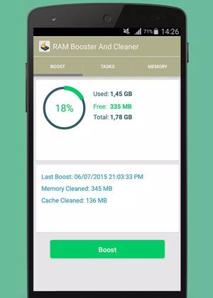 android ram booster and cleaner app