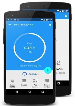 smart booster to clean android device
