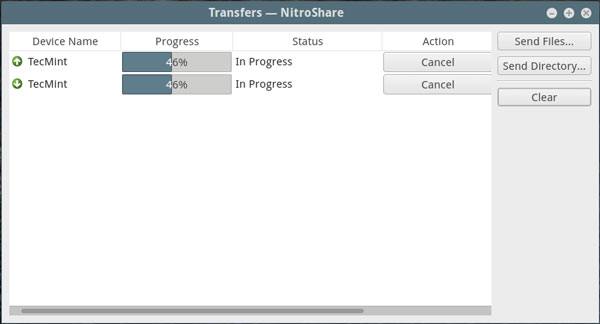 transfer data with nitroshare without airdrop