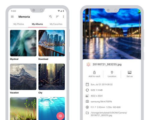 use memoria photo gallery for android photo management