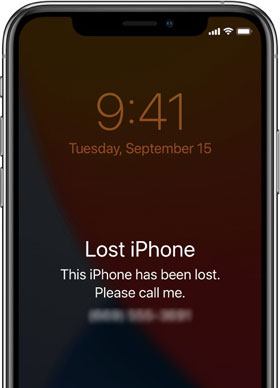 contact the owner of the iphone if there is a message on the screen