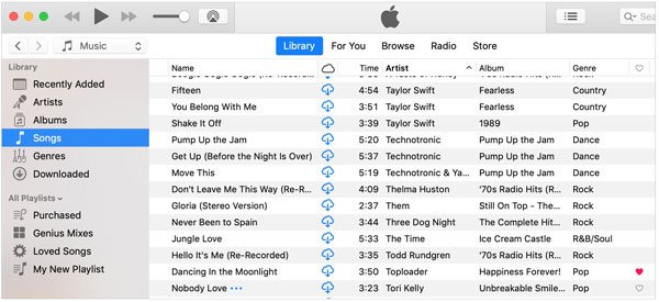 select the songs to sync to ipad from the itunes library