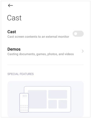 cast xiaomi phone to the pc with the cast feature