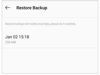 restore deleted messages from oneplus via oneplus switch backup