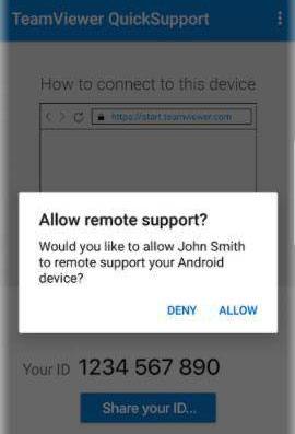 control android phone from pc via teamviewer quicksupport