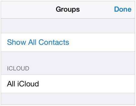 set to shown all contacts to fix contact names disappeared from iphone