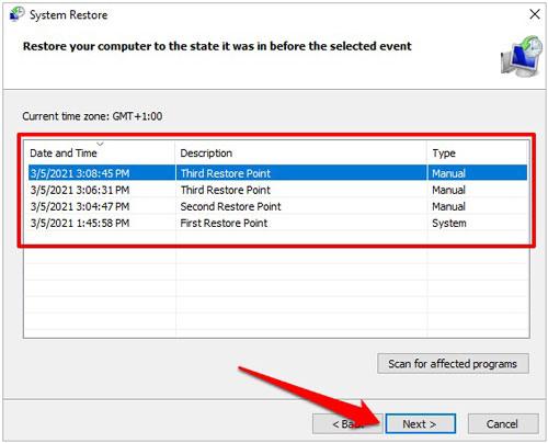 create a system restore point on your pc to fix the error 3194