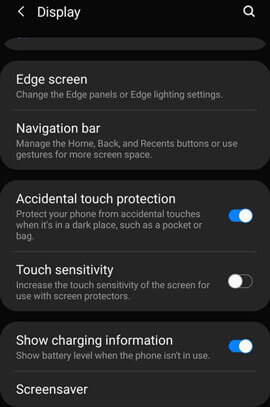 turn off touch sensitivity