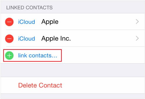 merge duplicate contacts on iphone